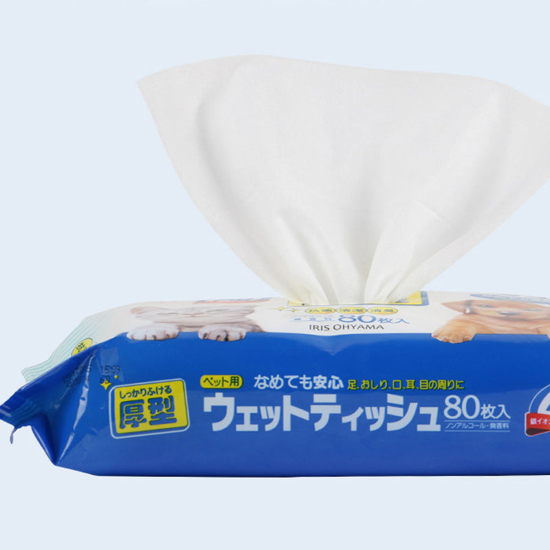 KFX-6032189 Gentle Pet Deodorant Wipes for Cleaning Feet, Mouth, Ears, and More - 80 Count