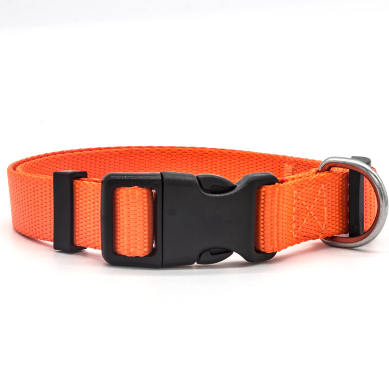 KFX-6032317 Soft Nylon Pet Collar for Dogs and Cats - Adjustable Neck Size with Durable Plastic Buckle and Neoprene Lining