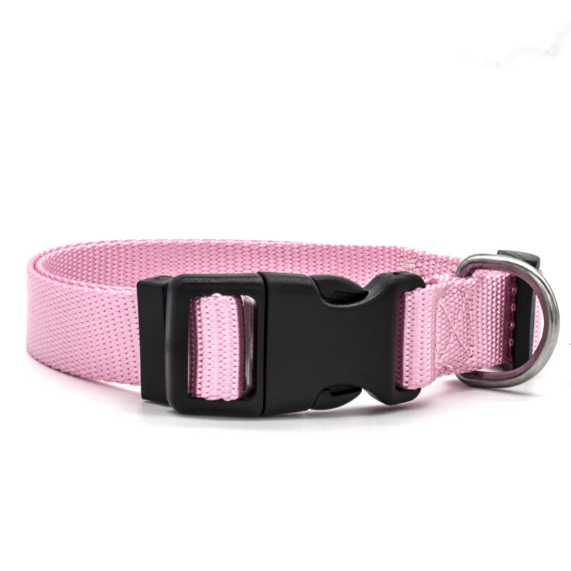 KFX-6032317 Soft Nylon Pet Collar for Dogs and Cats - Adjustable Neck Size with Durable Plastic Buckle and Neoprene Lining
