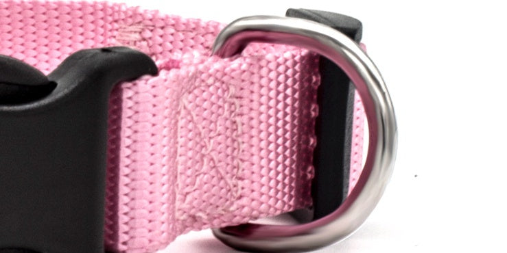 KFX-6032317 Soft Nylon Pet Collar for Dogs and Cats - Adjustable Neck Size with Durable Plastic Buckle and Neoprene Lining
