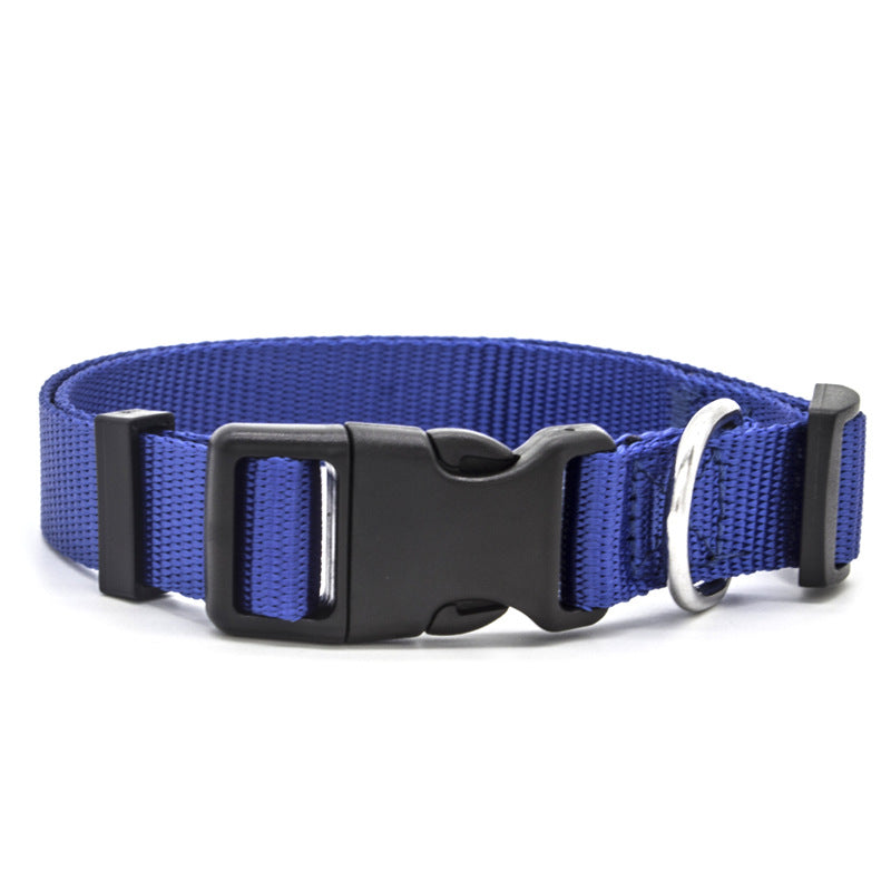 KFX-6032317 Soft Nylon Pet Collar for Dogs and Cats - Adjustable Neck Size with Durable Plastic Buckle and Neoprene Lining
