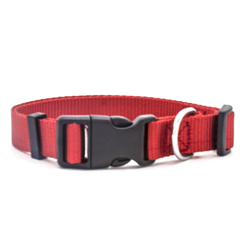 KFX-6032317 Soft Nylon Pet Collar for Dogs and Cats - Adjustable Neck Size with Durable Plastic Buckle and Neoprene Lining