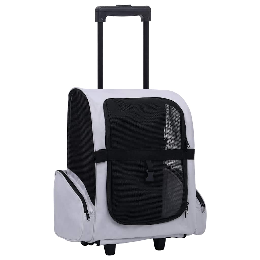 KFX-6035773 Foldable 3-in-1 Pet Trolley for Cats, Dogs, and Small Animals - Lightweight and Ventilated