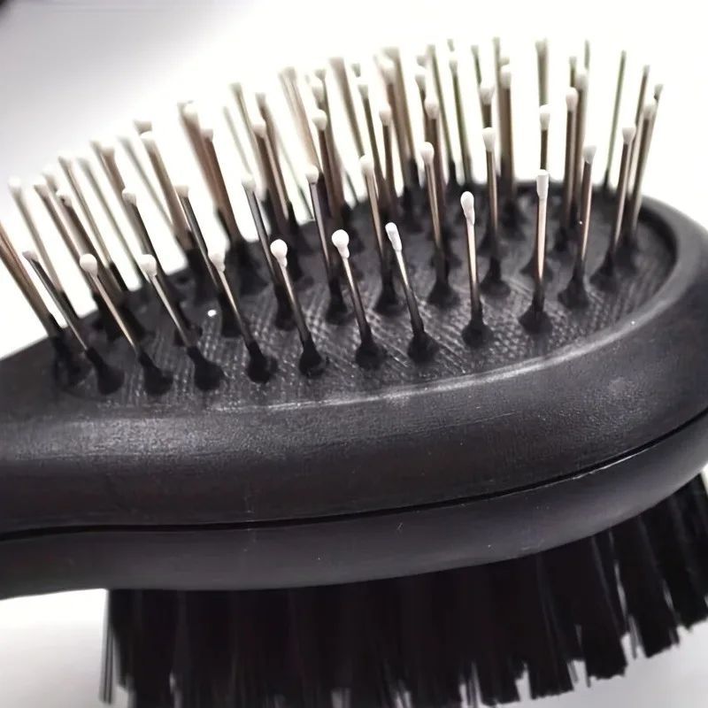 KFX-6035901 Double-Sided Pet Grooming Brush and Comb for Shedding and Dirt Removal