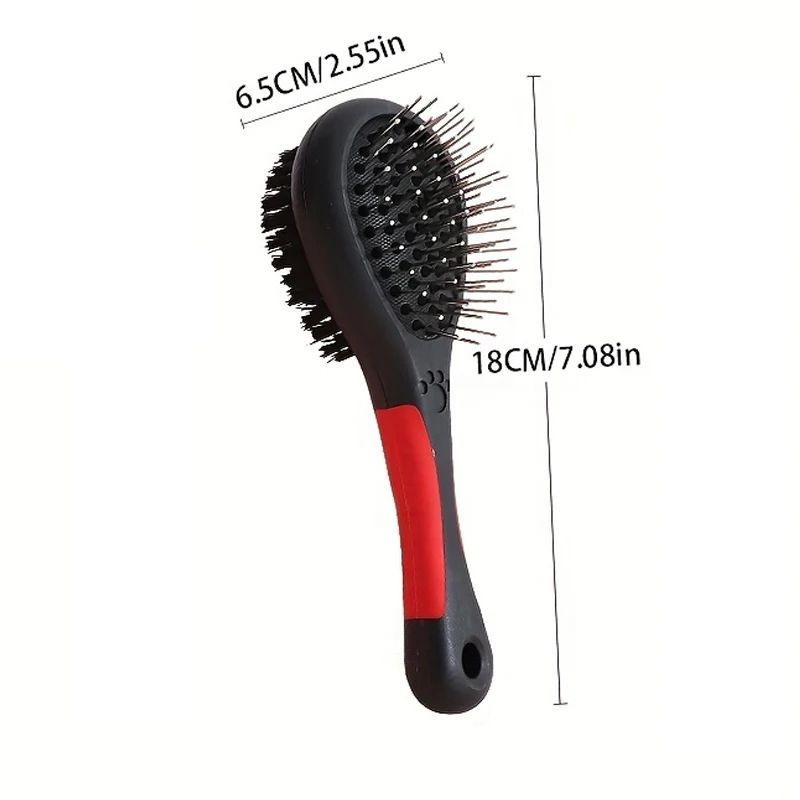 KFX-6035901 Double-Sided Pet Grooming Brush and Comb for Shedding and Dirt Removal