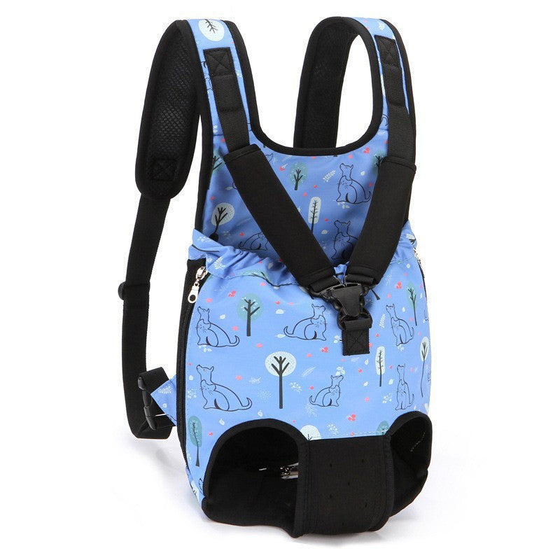 KFX-6036541 Foldable Canvas Pet Backpack with Mesh Design - Multi-Color Options Available