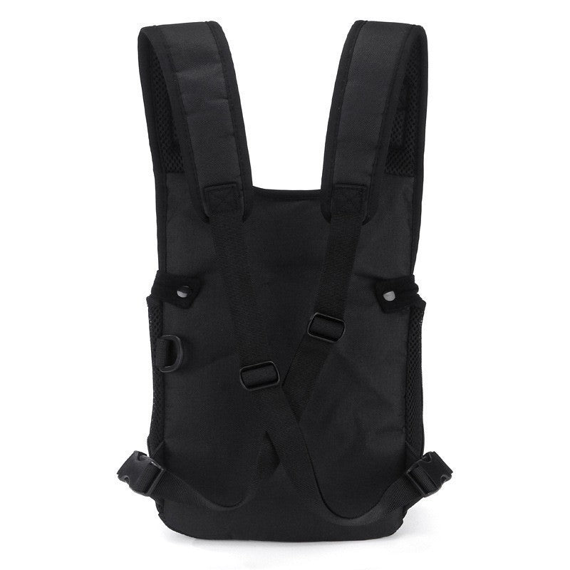 KFX-6036541 Foldable Canvas Pet Backpack with Mesh Design - Multi-Color Options Available