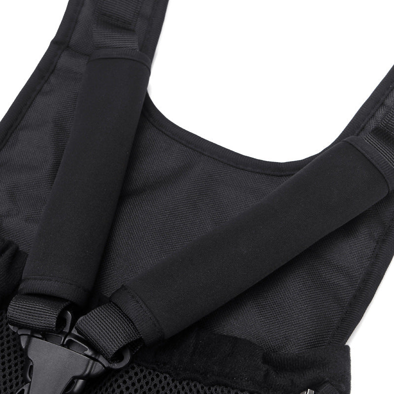 KFX-6036541 Foldable Canvas Pet Backpack with Mesh Design - Multi-Color Options Available