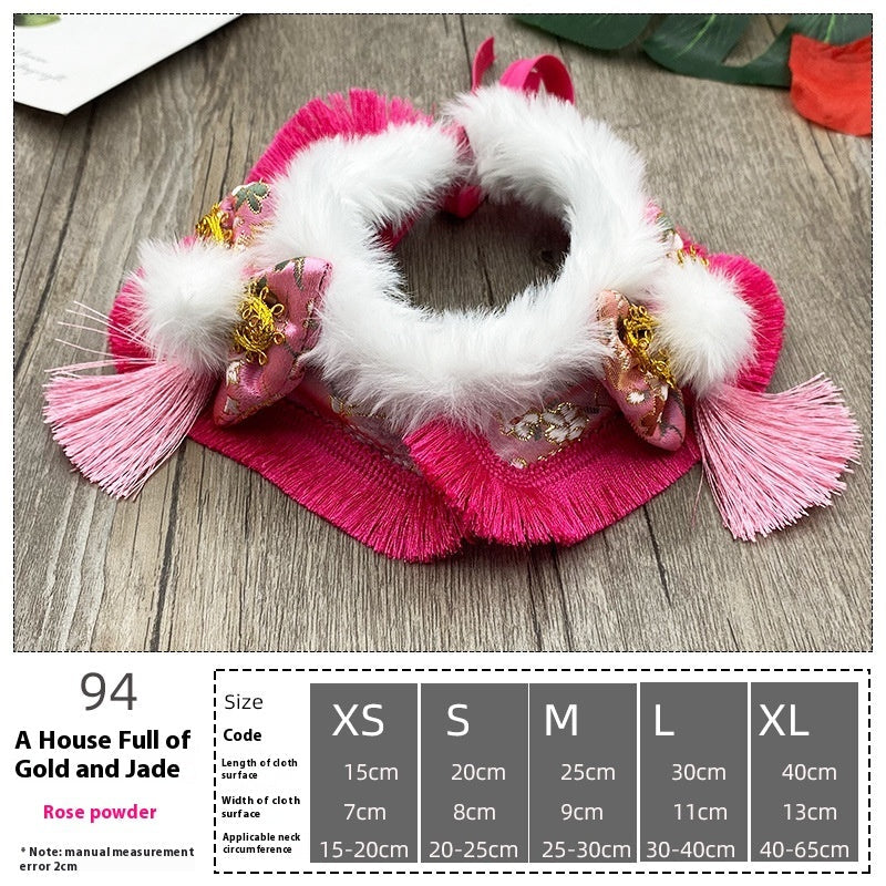 KFX-6037693 Pet Holiday Dress Up Scarf with Butterfly Bow Tie for Dogs and Cats - Festive Colors Available