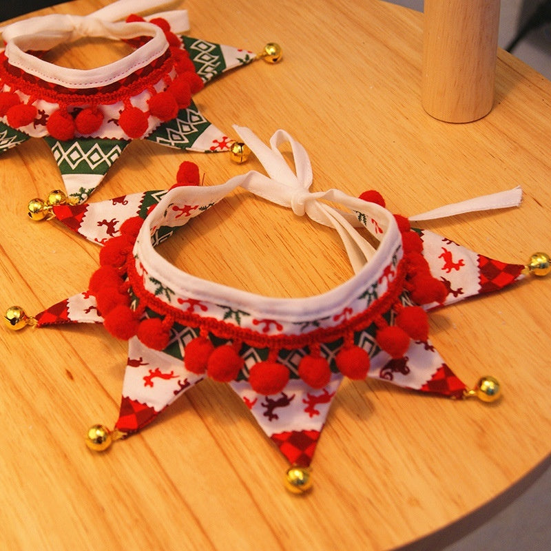 KFX-6037693 Pet Holiday Dress Up Scarf with Butterfly Bow Tie for Dogs and Cats - Festive Colors Available