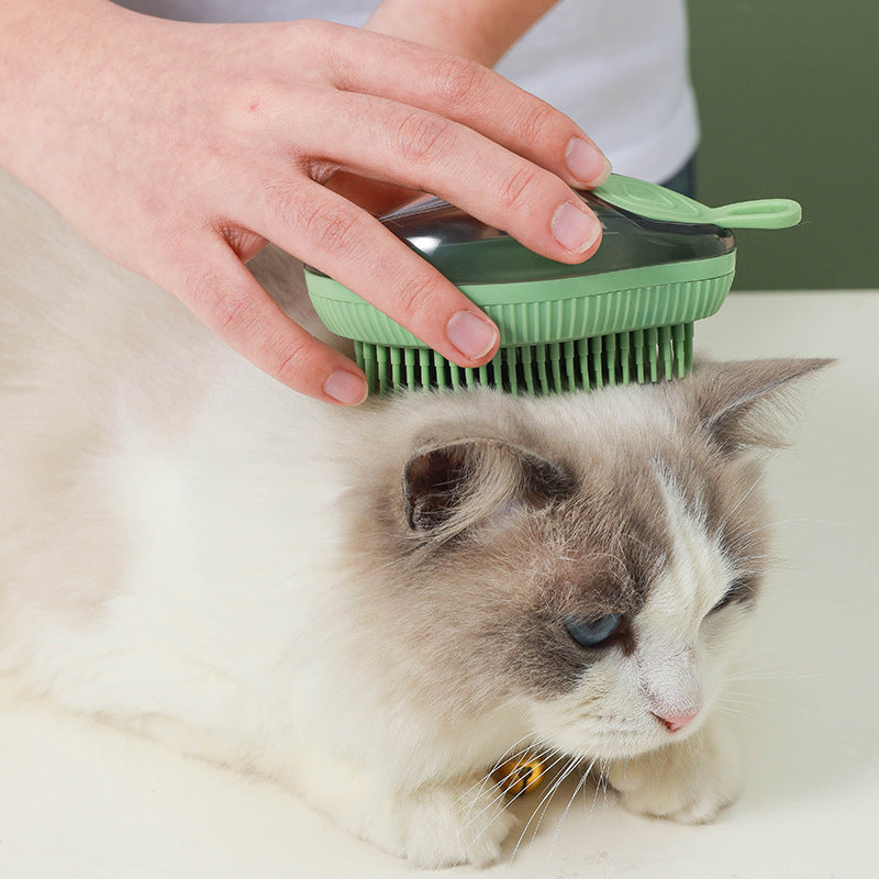 KFX-6037949 Silicone Shower Brush for Pets - Available in Dark Green, Purple, and Green