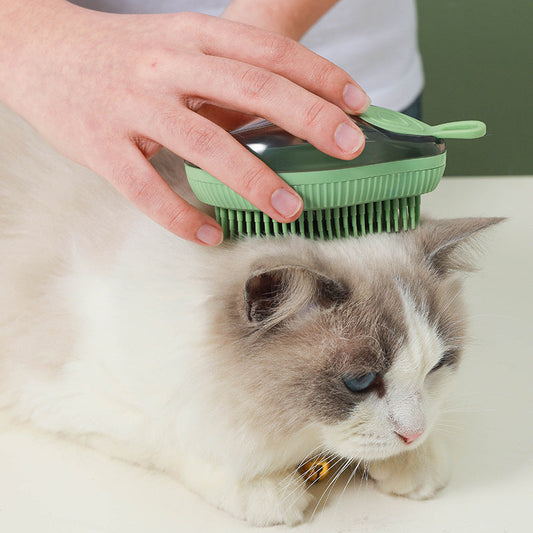 KFX-6037949 Silicone Shower Brush for Pets - Available in Dark Green, Purple, and Green