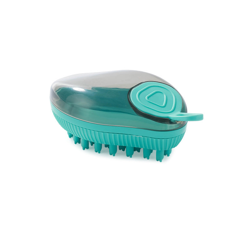 KFX-6037949 Silicone Shower Brush for Pets - Available in Dark Green, Purple, and Green