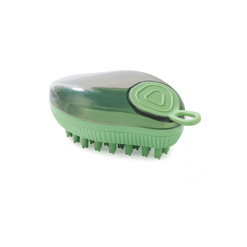 KFX-6037949 Silicone Shower Brush for Pets - Available in Dark Green, Purple, and Green