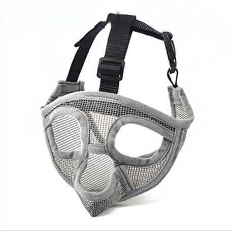 KFX-6039741 Breathable Dog Muzzle for Small Breeds - Adjustable and Comfortable for Barking Prevention and Safety