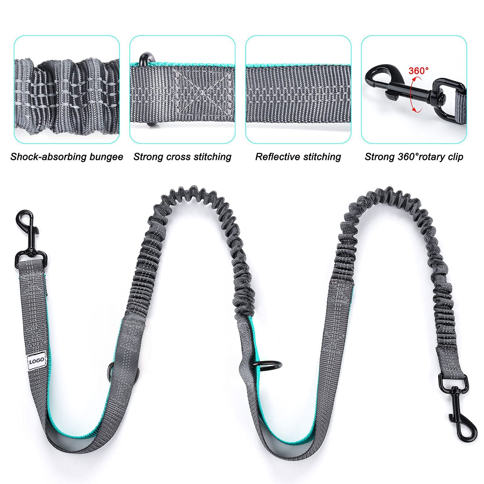 KFX-6039869 Waterproof Outdoor Pet Training Waist Bag with Adjustable Leash and Collar Set