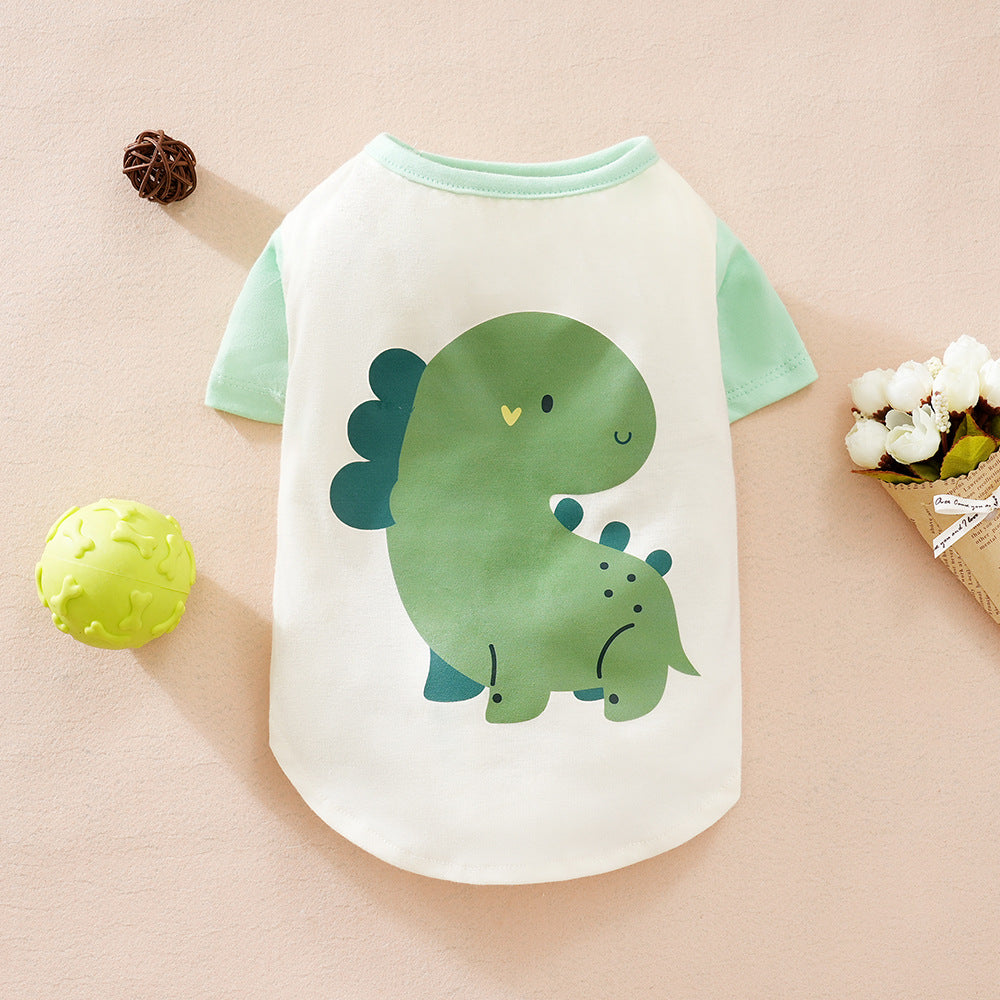 KFX-6040637 Casual Light Green Cartoon Pet Clothing for Small to Extra-Large Dogs