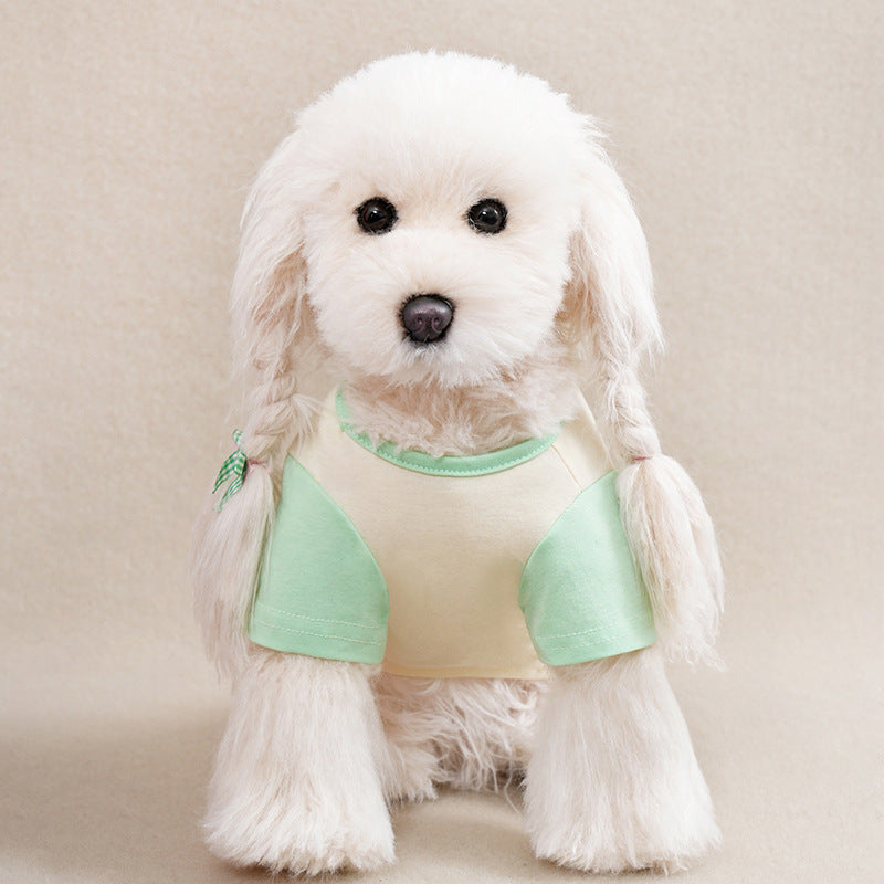 KFX-6040637 Casual Light Green Cartoon Pet Clothing for Small to Extra-Large Dogs