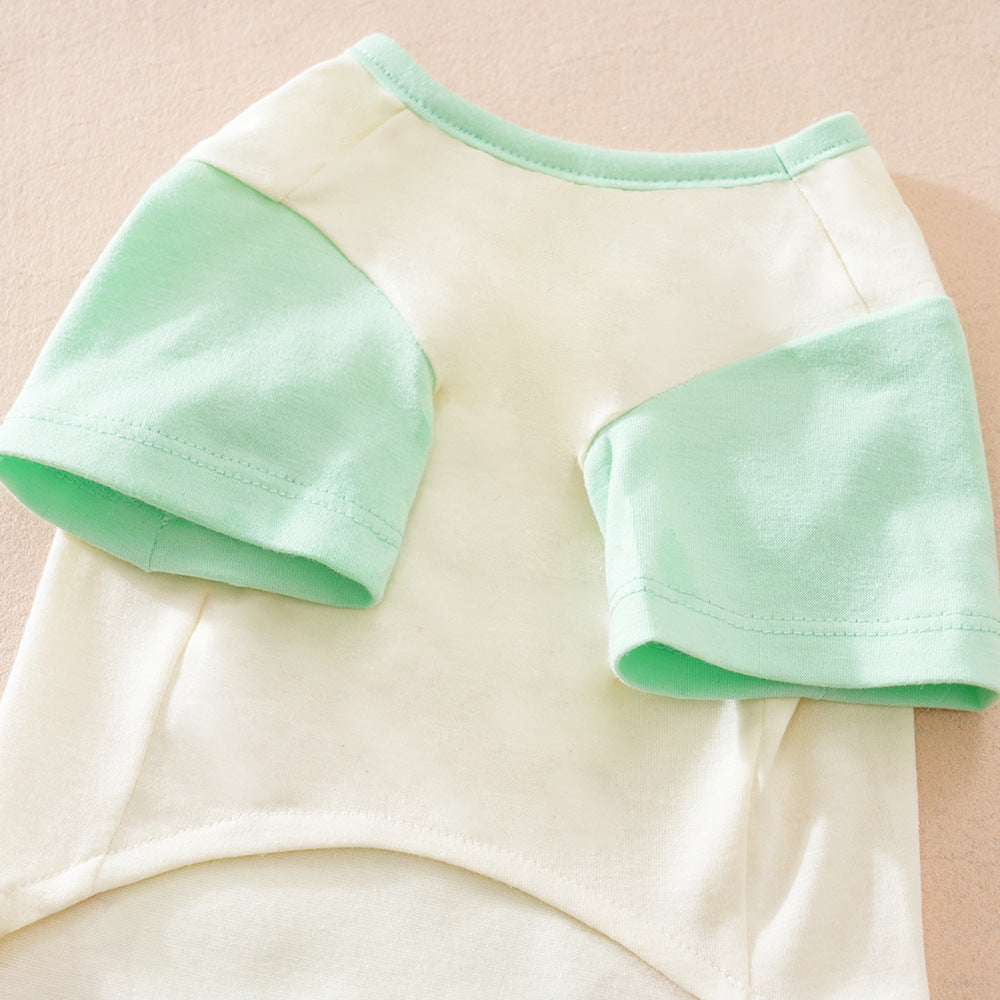 KFX-6040637 Casual Light Green Cartoon Pet Clothing for Small to Extra-Large Dogs