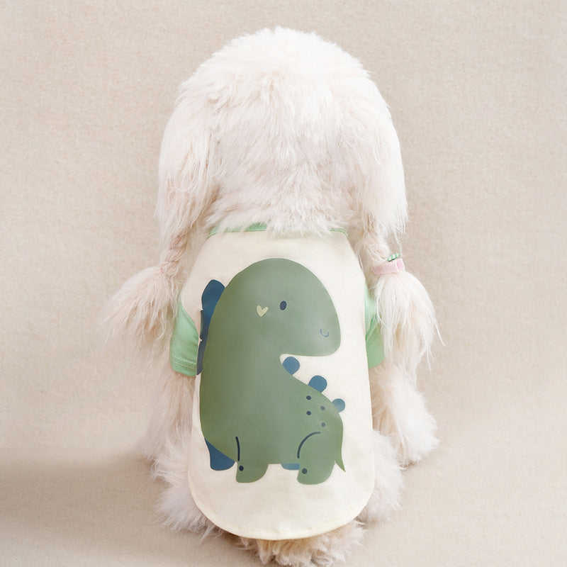 KFX-6040637 Casual Light Green Cartoon Pet Clothing for Small to Extra-Large Dogs