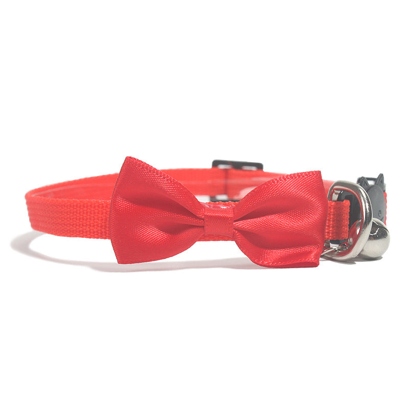 KFX-6042045 Nylon Pet Tie Collar with Bell - Available in Various Colors for Cats