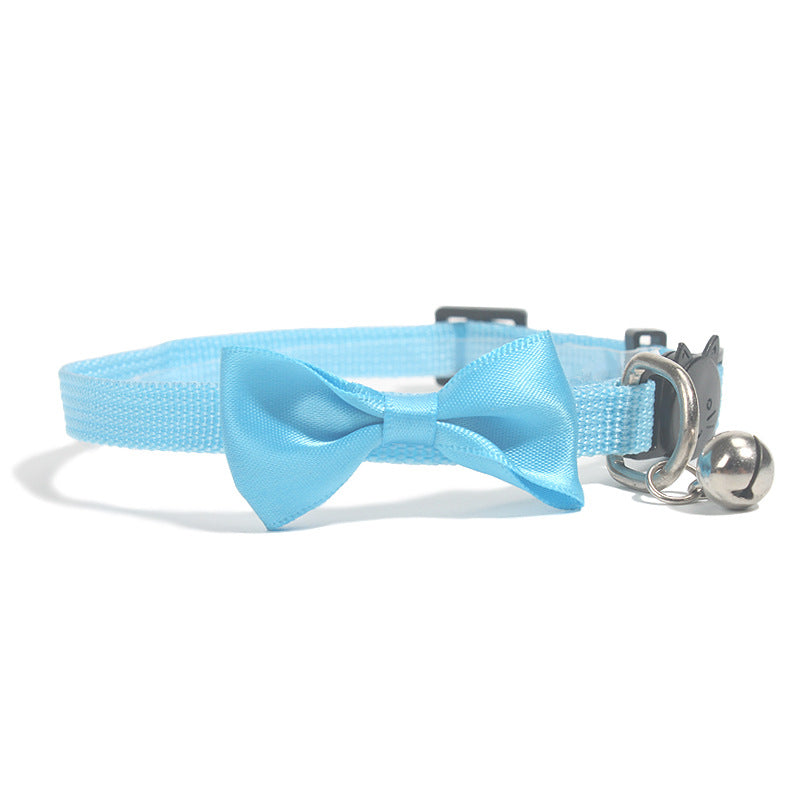KFX-6042045 Nylon Pet Tie Collar with Bell - Available in Various Colors for Cats