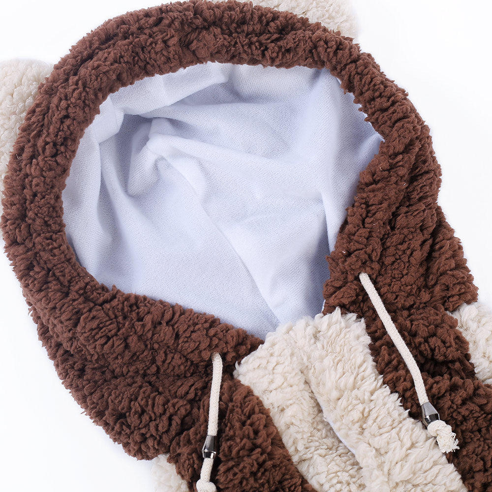 KFX-6044221 Big Bear Style Pet Cotton Clothes for Autumn and Winter in Brown - Sizes 3XL to 8XL