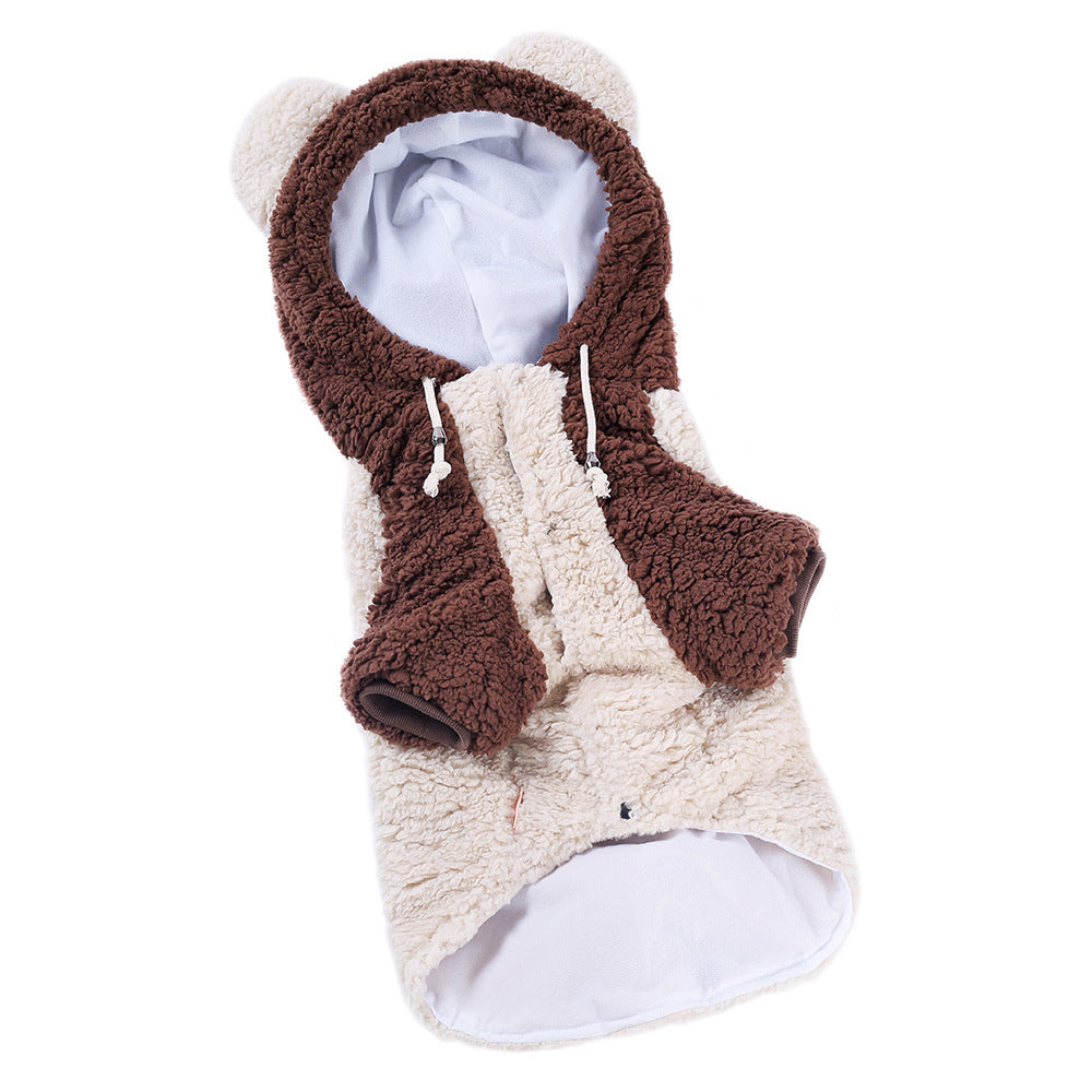 KFX-6044221 Big Bear Style Pet Cotton Clothes for Autumn and Winter in Brown - Sizes 3XL to 8XL