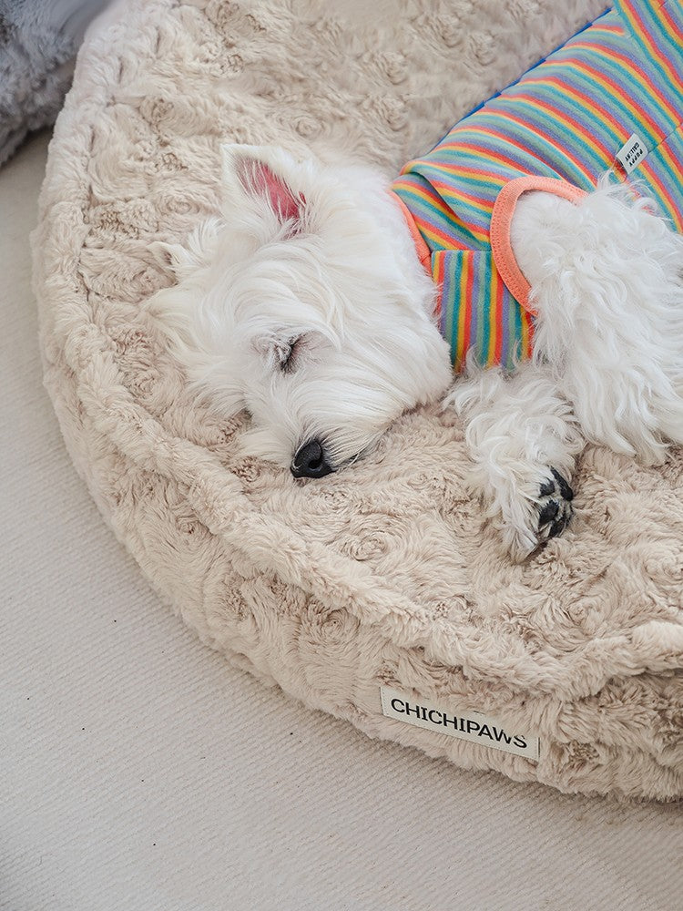 KFX-6047677 Deep Sleeping Dog Nest in Suede with PP Cotton Lining - Available in Small, Medium, and Large