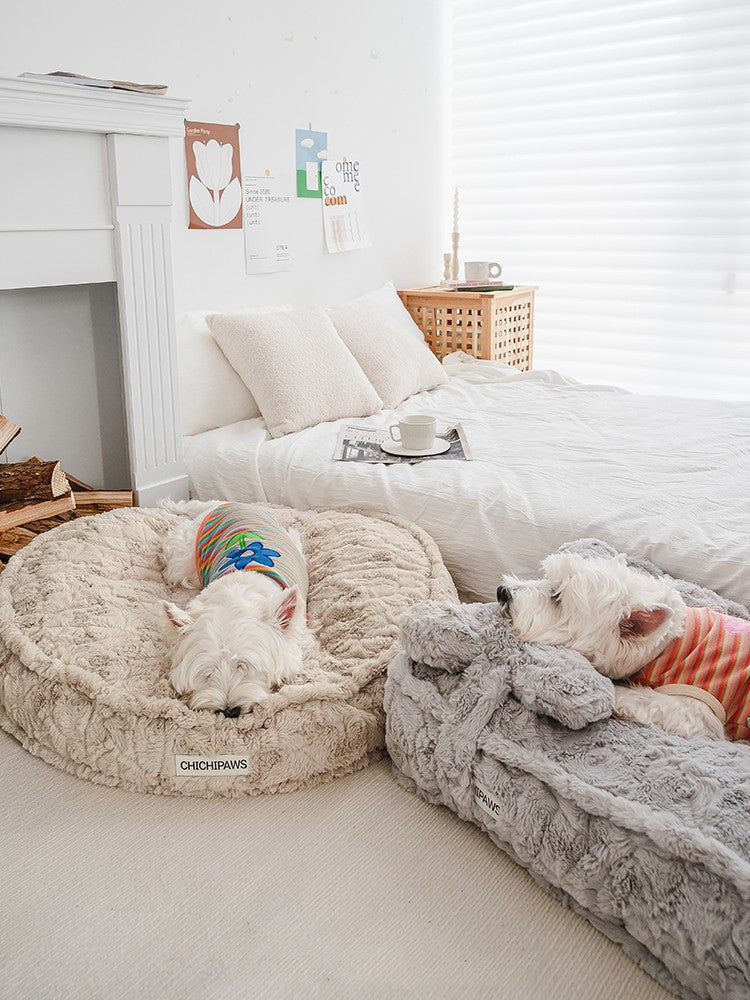 KFX-6047677 Deep Sleeping Dog Nest in Suede with PP Cotton Lining - Available in Small, Medium, and Large