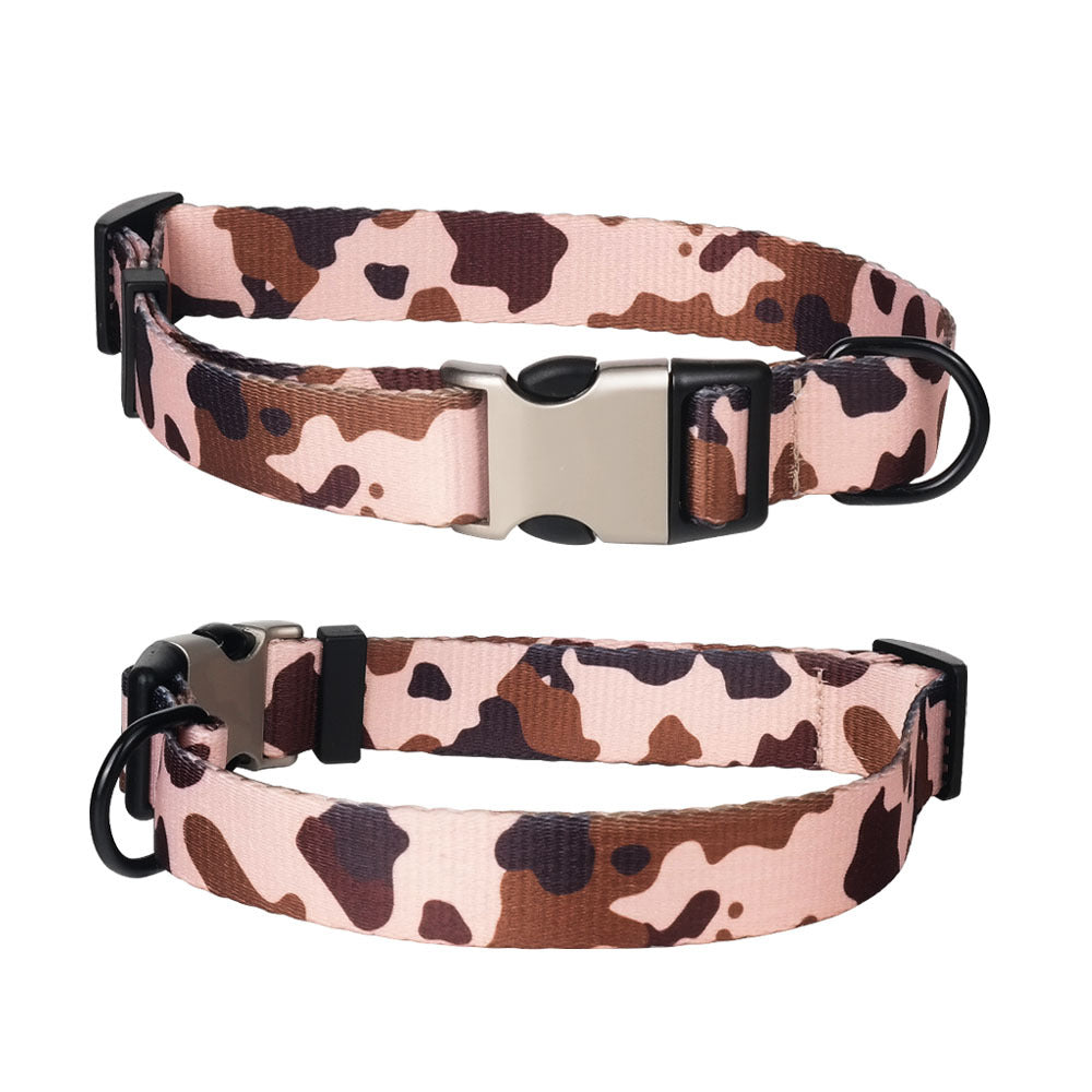 KFX-6047805 Fashionable Pet Collar with Metal Buckle - Unique Patterns and Adjustable Sizes
