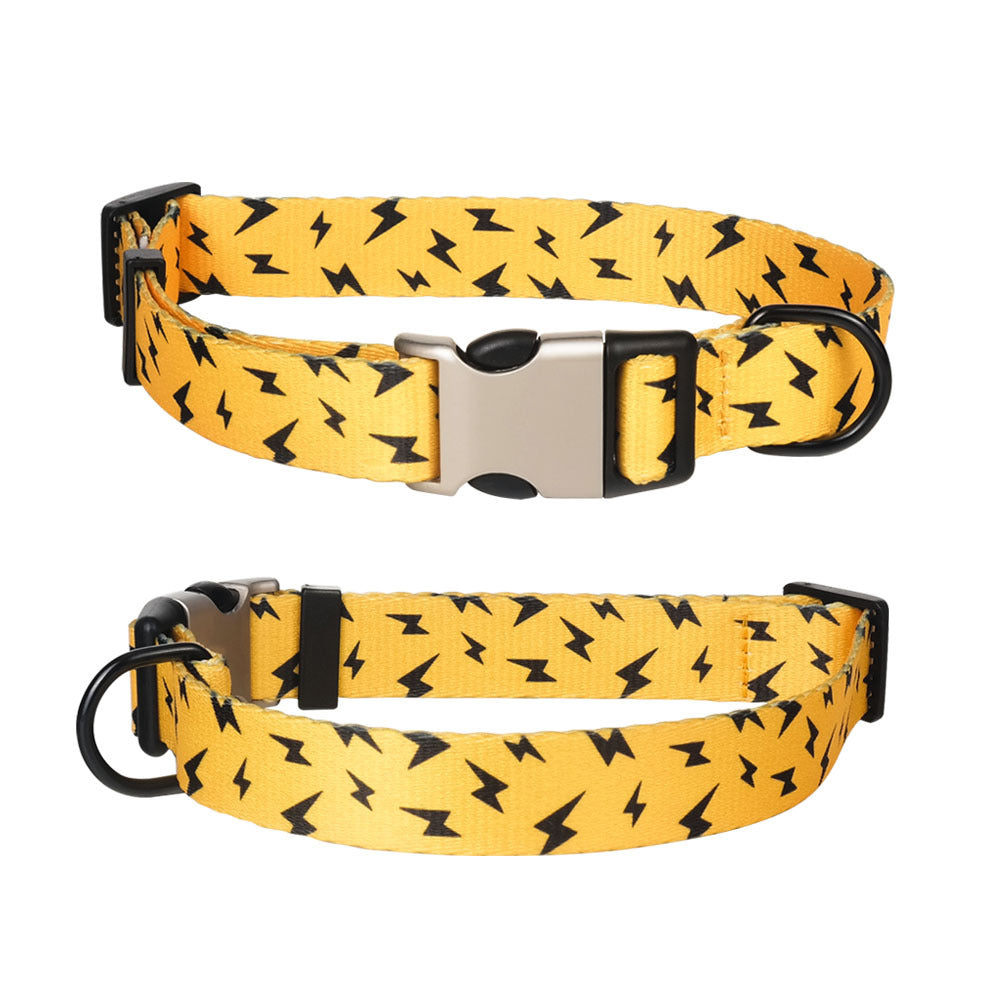 KFX-6047805 Fashionable Pet Collar with Metal Buckle - Unique Patterns and Adjustable Sizes