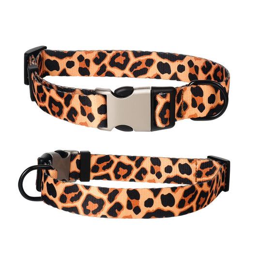 KFX-6047805 Fashionable Pet Collar with Metal Buckle - Unique Patterns and Adjustable Sizes