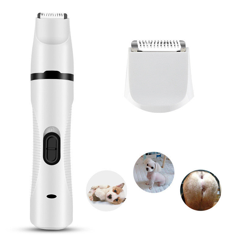 KFX-6049597 Multifunctional Pet Shaver Scissors and Nail Polisher with USB Charging