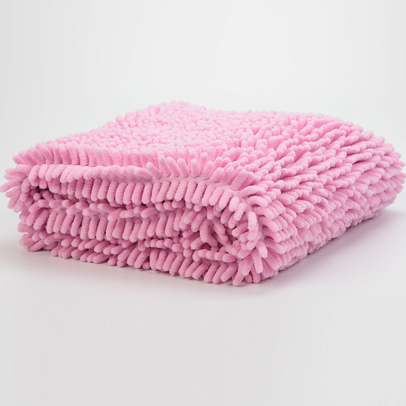 KFX-6051261 Chenille Pet Absorbent Towel - Available in Purple, Pink, and Blue in Multiple Sizes
