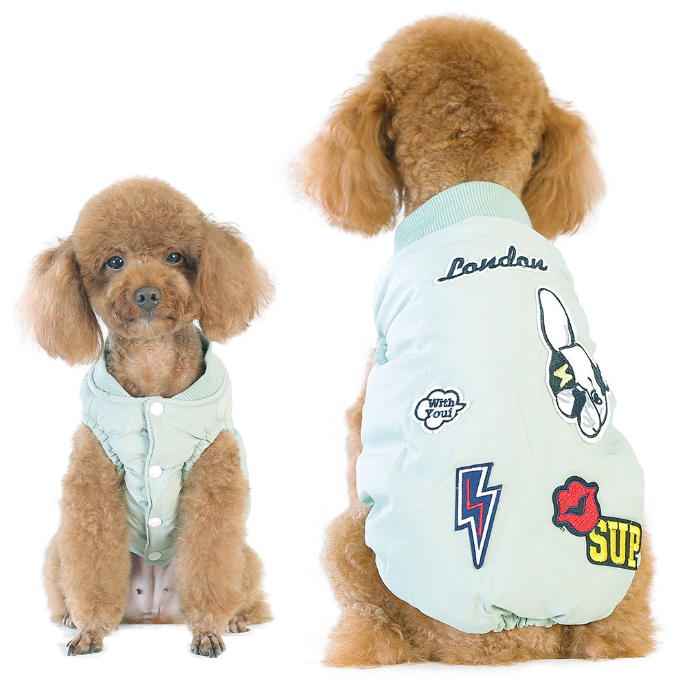 KFX-6055741 Casual Two-Legged Pet Vest in Graffiti Design - Various Sizes Available