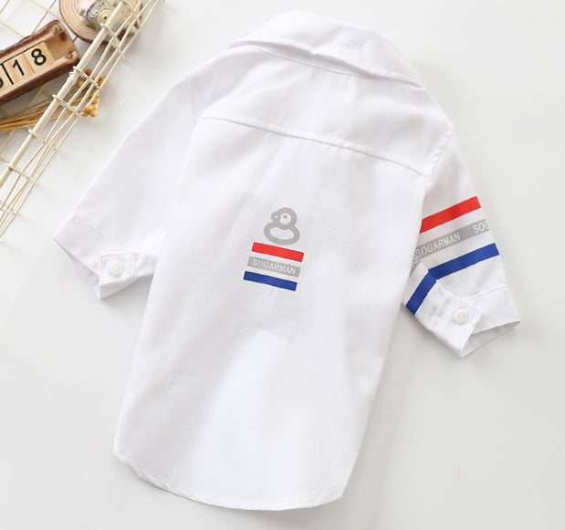 KFX-6057917 Comfortable Cotton Pet Shirt in Hong Kong Tide Duck Design - Available in Multiple Sizes