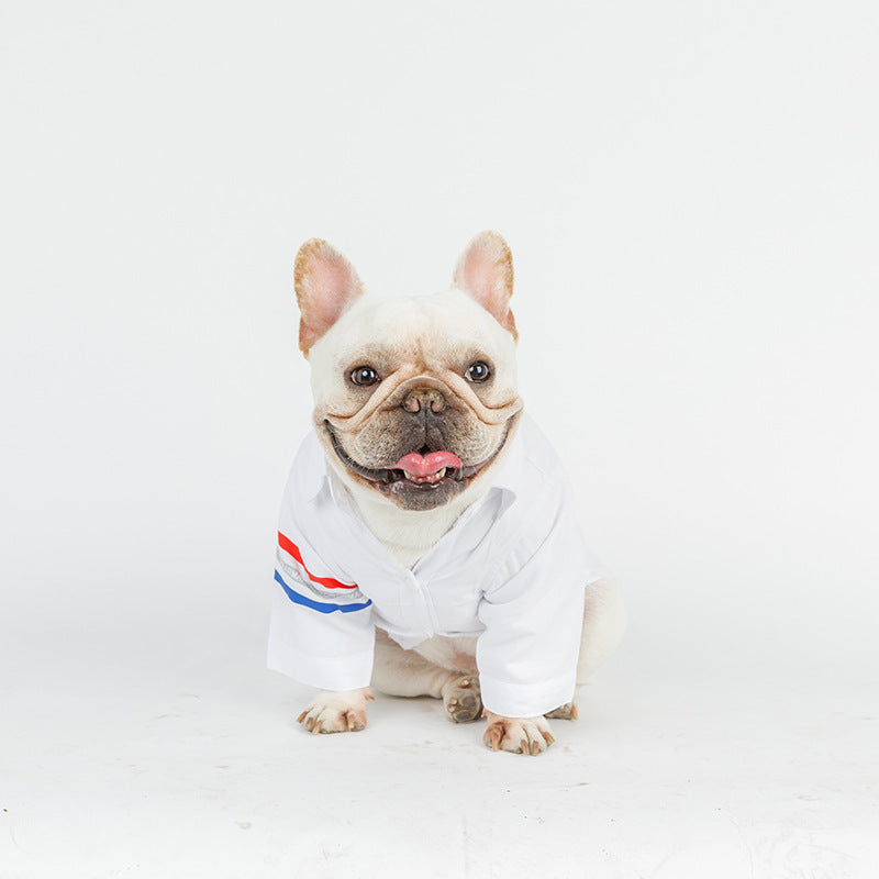 KFX-6057917 Comfortable Cotton Pet Shirt in Hong Kong Tide Duck Design - Available in Multiple Sizes