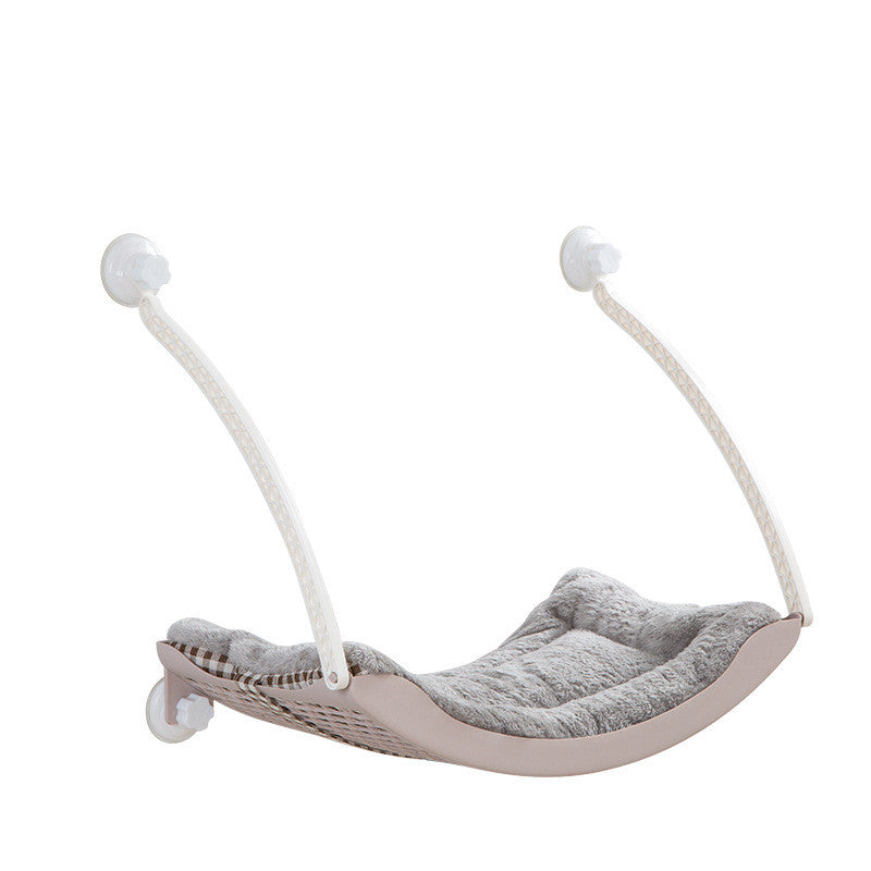 KFX-6058941 Hanging Cat Hammock for Sunbathing - Durable Plastic Pet Nest