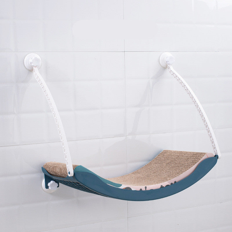 KFX-6058941 Hanging Cat Hammock for Sunbathing - Durable Plastic Pet Nest