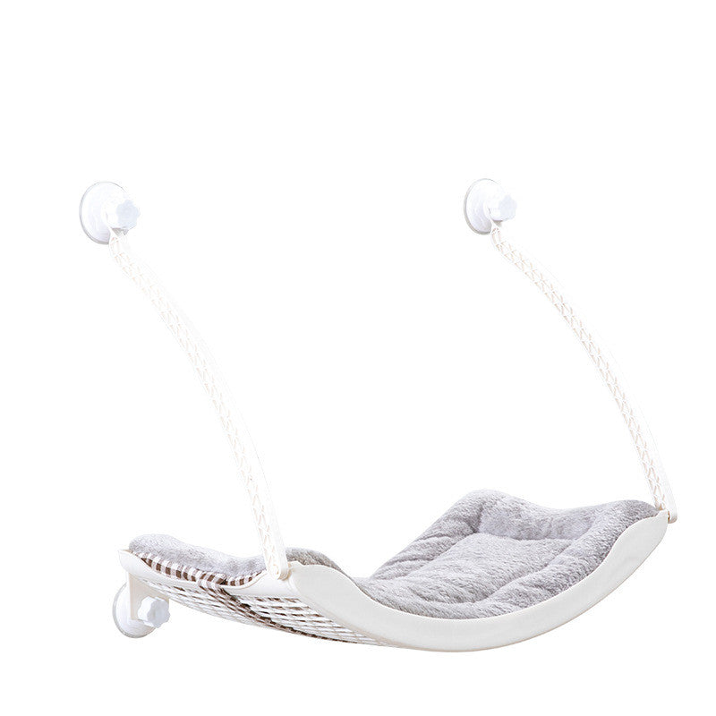 KFX-6058941 Hanging Cat Hammock for Sunbathing - Durable Plastic Pet Nest