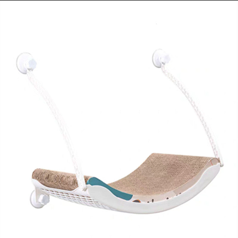 KFX-6058941 Hanging Cat Hammock for Sunbathing - Durable Plastic Pet Nest
