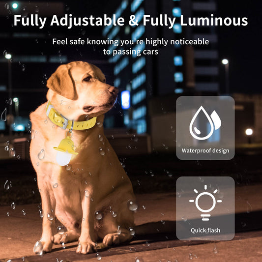 KFX-6059325 Rechargeable Banana-Shaped LED Dog Collar Light with Sound – Silicone Pet Accessory