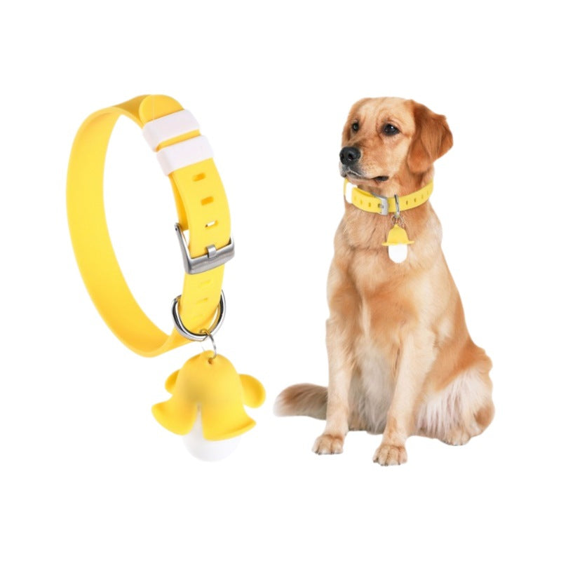KFX-6059325 Rechargeable Banana-Shaped LED Dog Collar Light with Sound – Silicone Pet Accessory