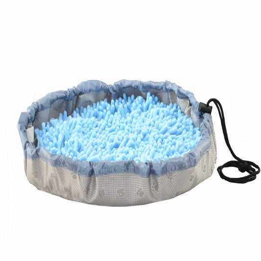 KFX-6061117 Pet Olfactory Training Blanket - Sniffing Pad Made of Polyester, 32x22x3cm in Blue, Green, and Gray