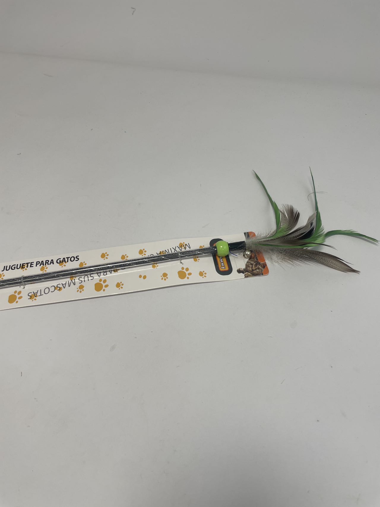 KFX-6062141 Two-Color Feather Cat Teaser Wand for Interactive Play