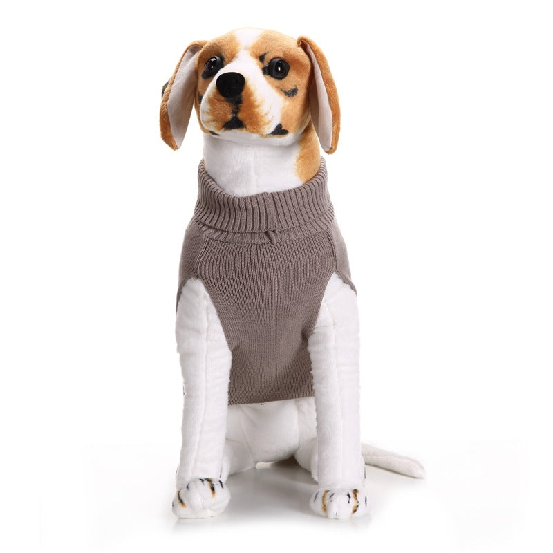 KFX-6063677 Embroidered Pet Sweater for Autumn and Winter - Grey, Multiple Sizes Available