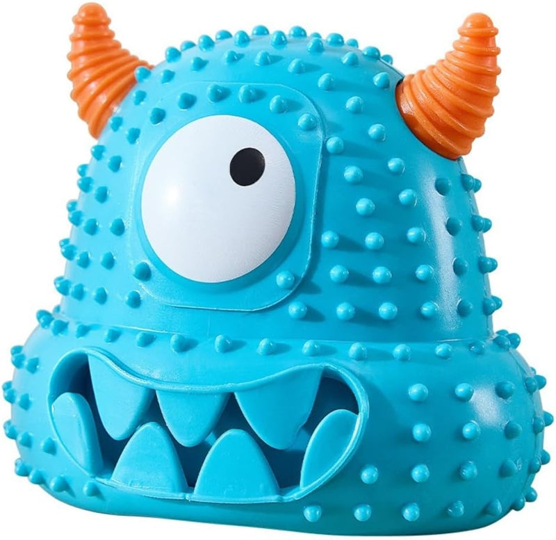 KFX-6065725 Interactive Little Monster Dog Toy - Bite-Resistant, Sound-Emitting, Snack Puzzle Game for Teeth Cleaning