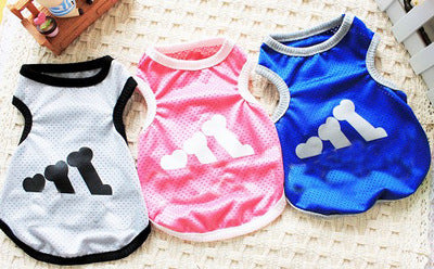 KFX-6067261 Casual Polyester Pet Vest in Blue, Pink, Gray - Multiple Sizes Available