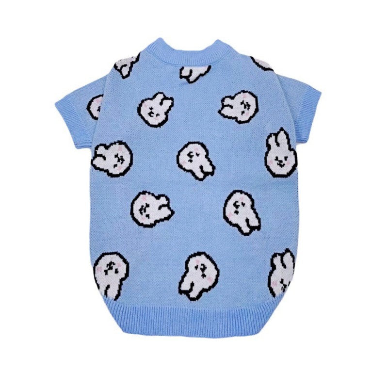 KFX-6067645 Cozy Knitted Dog Sweater for Small Dogs with Charming Patterns and Soft Warm Fabric